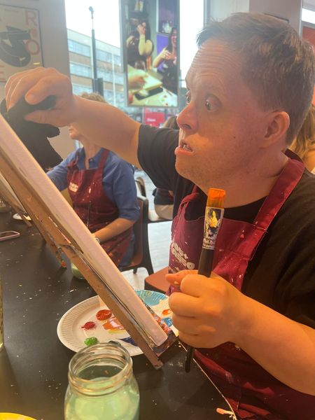 The concentration on Paul's face is amazing